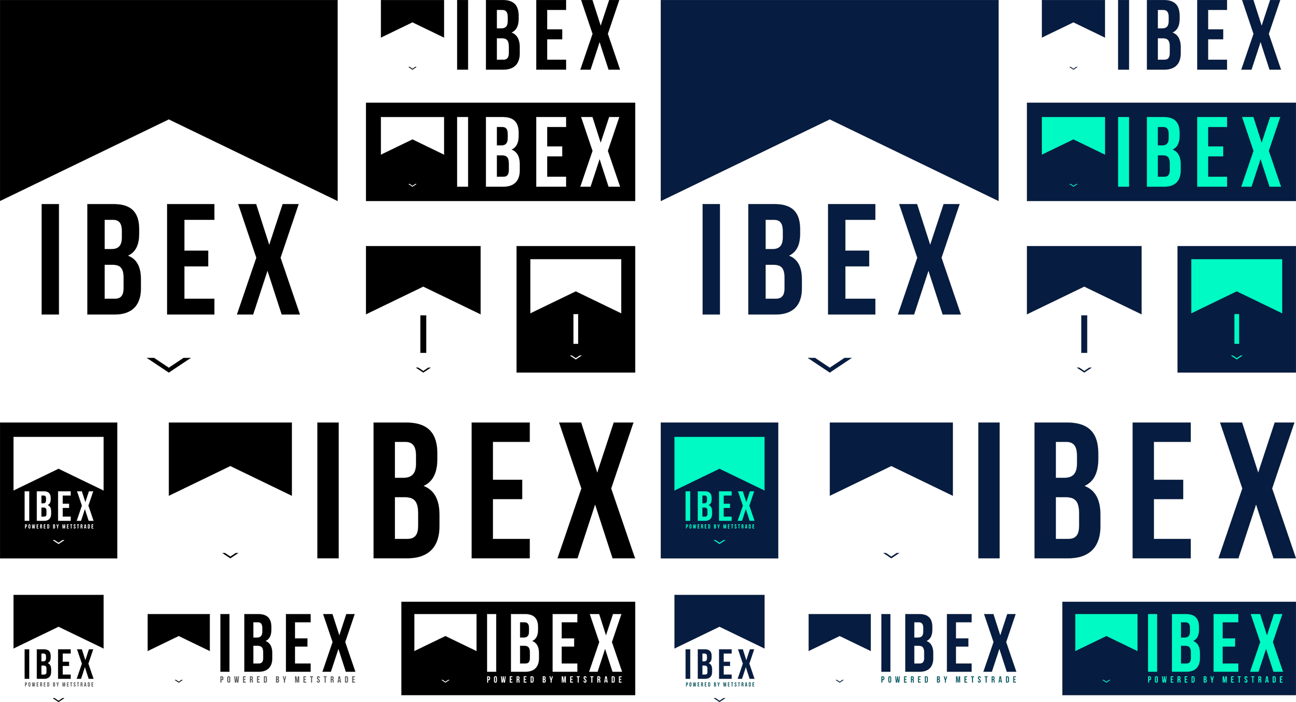 Differently sized and colored versions of the logo and logo lockups