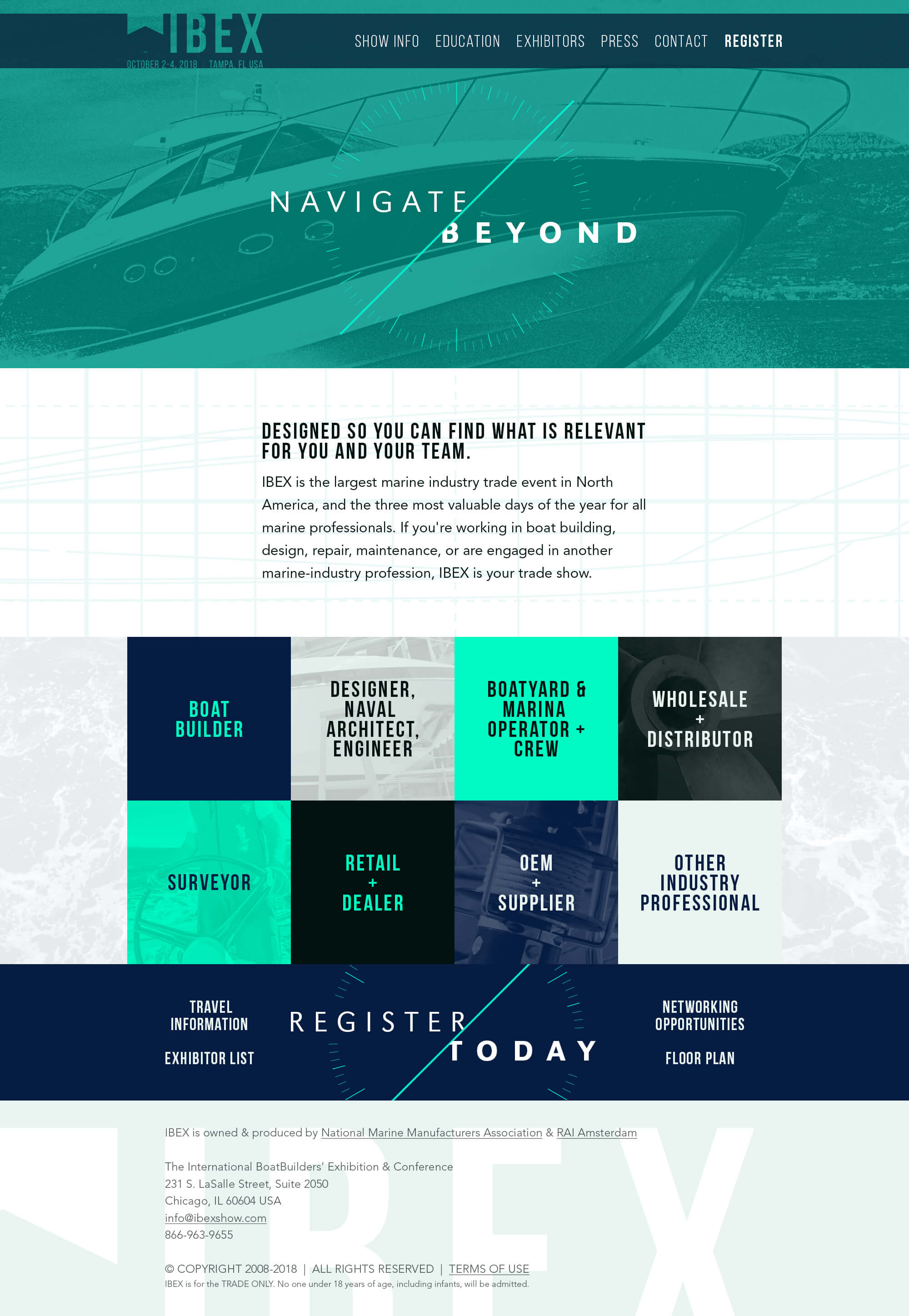 Screenshot of IBEX homepage